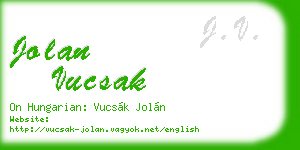 jolan vucsak business card